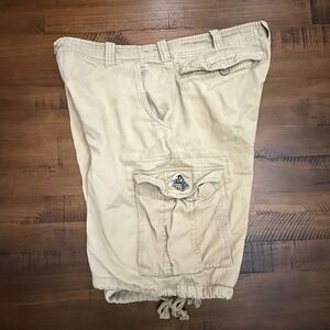 Y2K Joe College Purdue NCAA Men's Cargo Shorts Beige Extra Large‎ XL/36